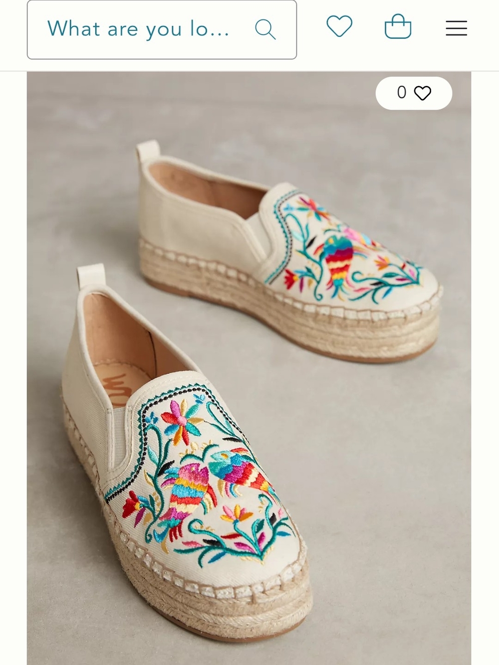 Sam Edelman Embroidered Carrin Espadrilles 8 Anthropologie Cream - Picture 6 of 7